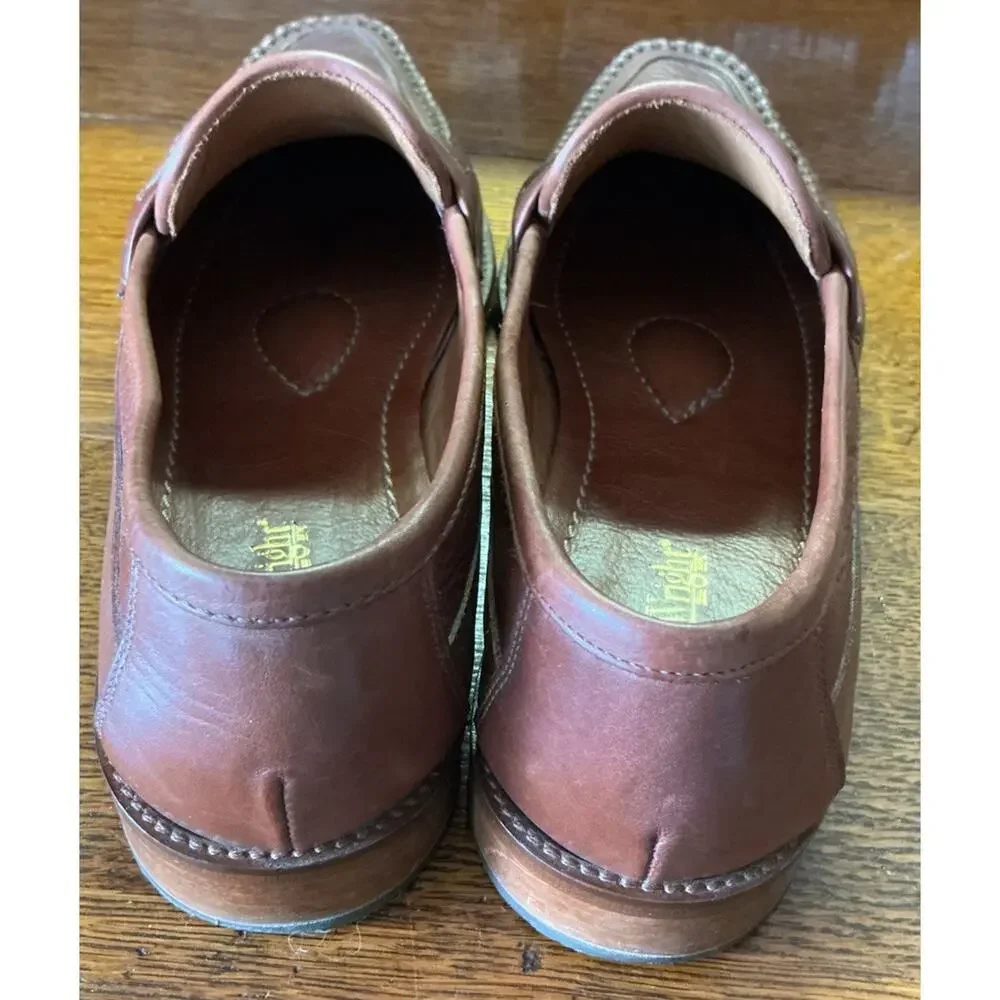 ET Wright brown leather tassel loafer dress shoe men’s size 8.5 Made In Italy